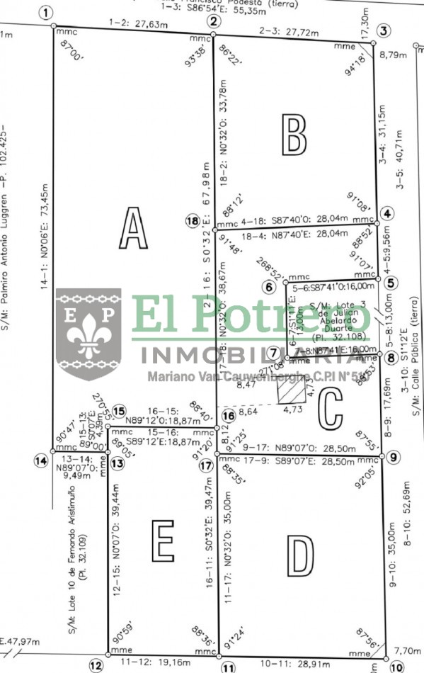 3 lotes zona suroeste 