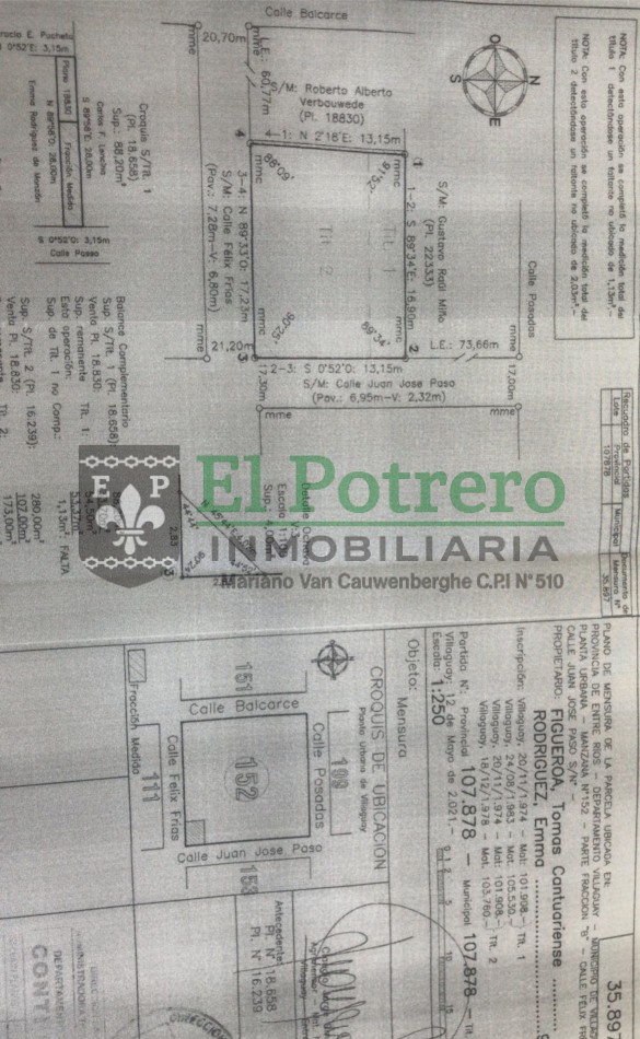 Terreno calle Paso